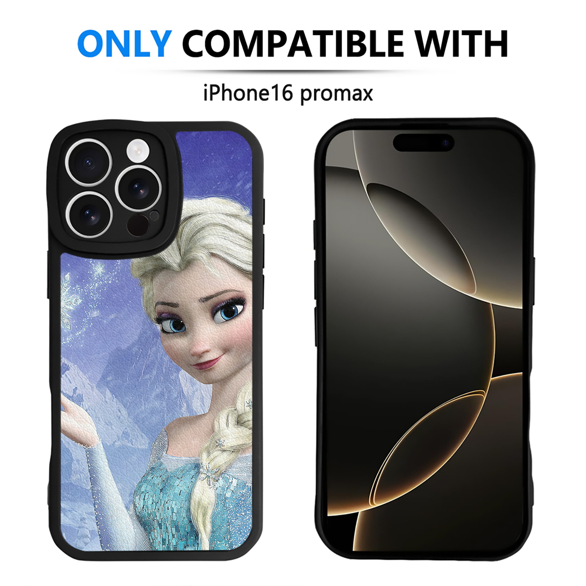 （画像用） アナと雪の女王 アンナ エルサ Frozen Anna Elsa 【iPhone 16シリーズ対応】シリコンスマホケース（レザー調） 材質：シリコン